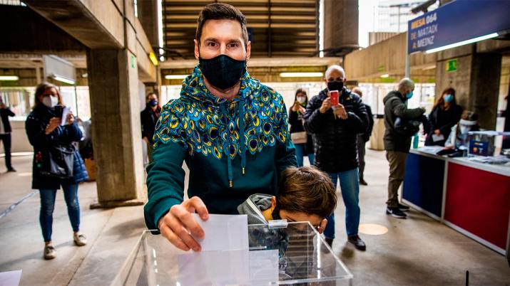 Messi se presentó a votar en las elecciones a presidente del Barcelona