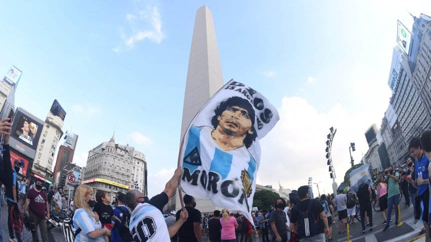 Se realiza la marcha para pedir Justicia por Diego Maradona