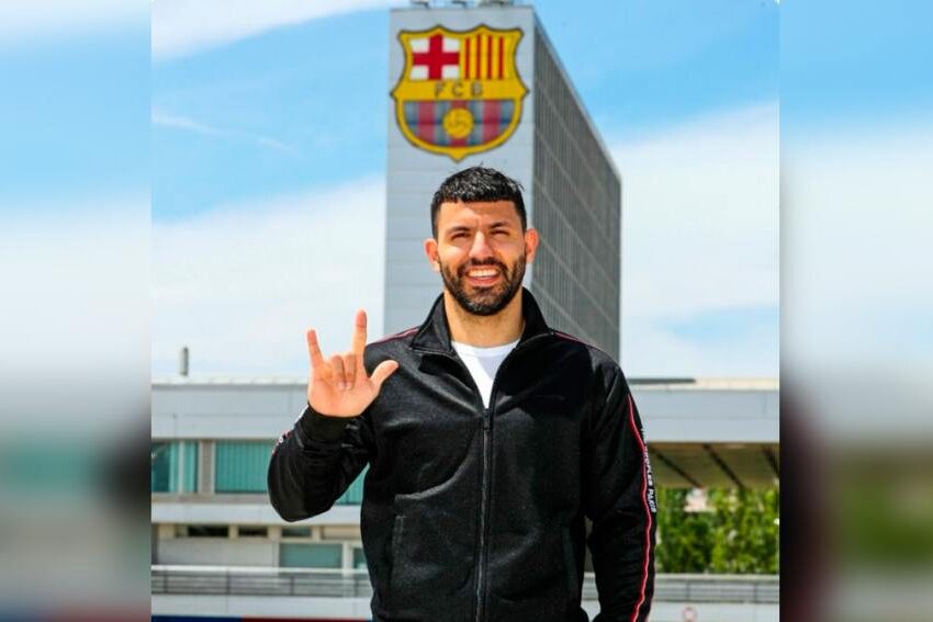 El Kun Agüero firmó su contrato con el Barcelona hasta junio de 2023