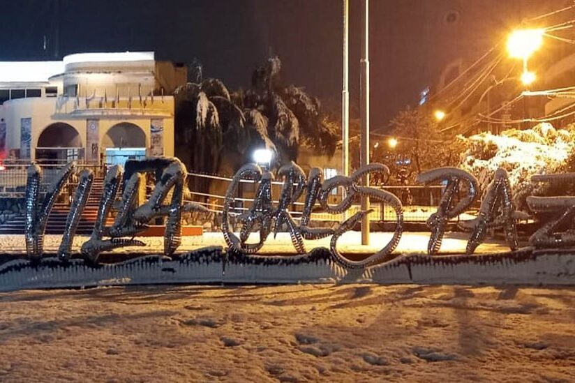 Cayó una intensa nevada en Villa Carlos Paz