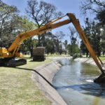 Parque Garay: se limpia la zona de islas y se avanza en la intervención integral