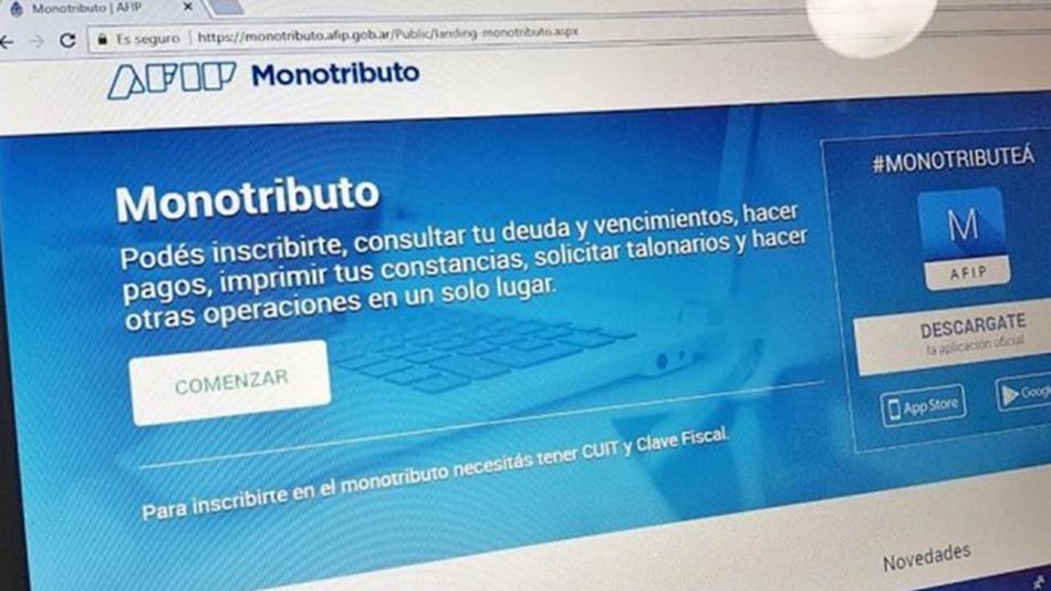 AFIP: cómo quedarán las nuevas escalas del Monotributo 2022