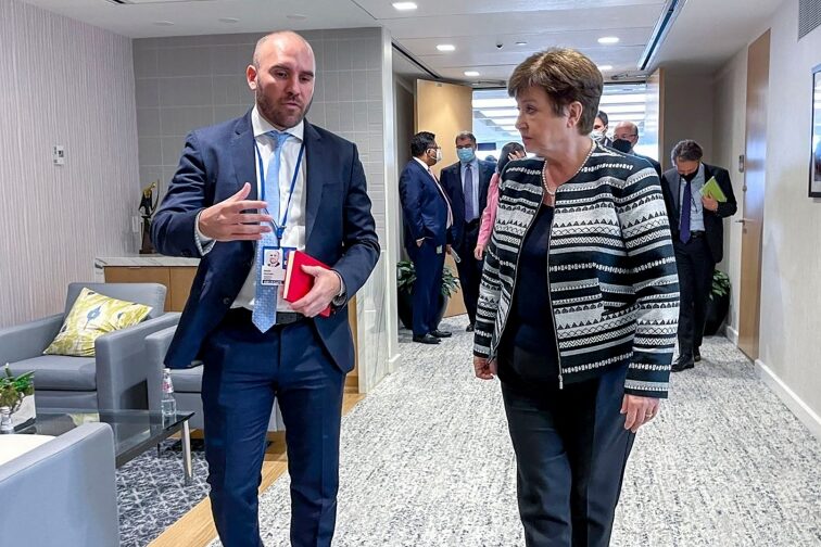 Guzmán dialogó con Georigieva y destacó que no se van a cambiar las metas