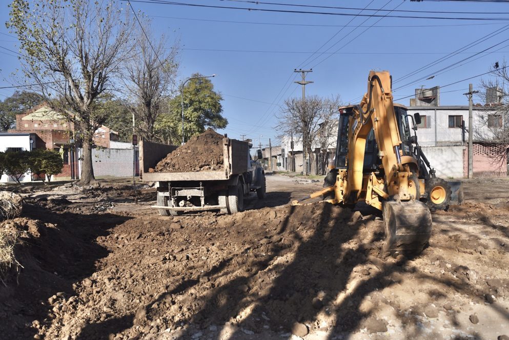 Las obras en barrio Transporte registran un avance superior al 70%