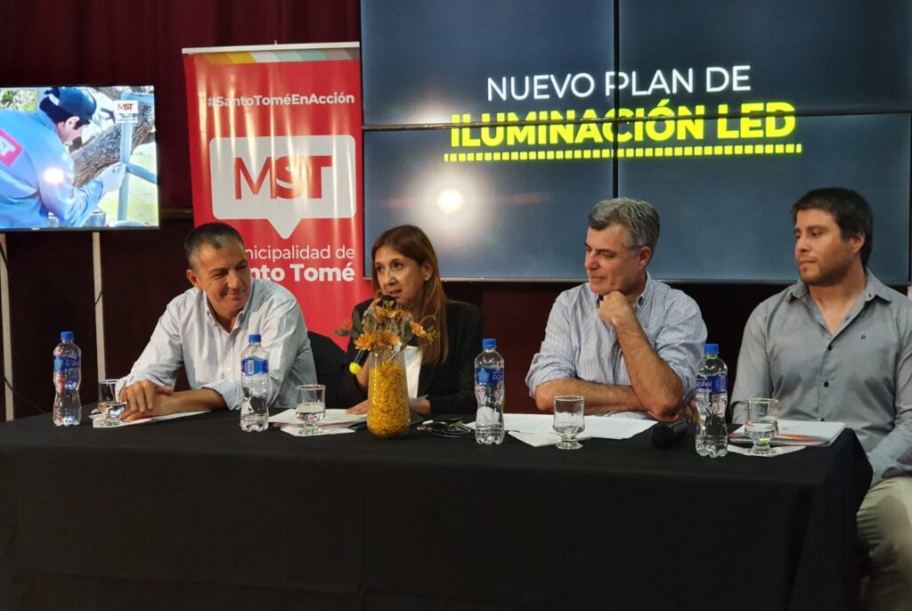 El Gobierno de Santo Tomé y la Provincia presentaron un Plan de 2000 luminarias LED