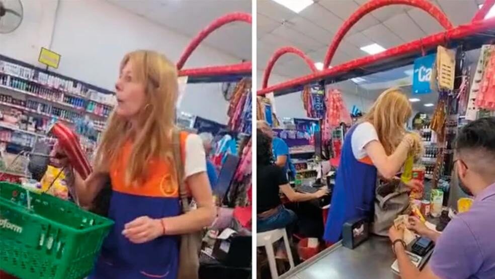 Sorprendieron a una maestra robando en un super y la escracharon en redes