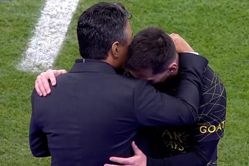 Emocionante abrazo y mensaje afectuoso de Marcelo Gallardo a Lionel Messi