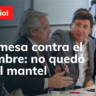 La mesa contra el hambre: no quedó ni el mantel