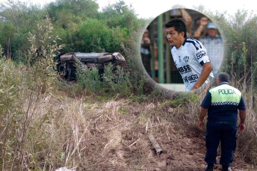 Se accidentó “el Pulga” Rodríguez: cómo quedó la camioneta y qué dice el parte médico