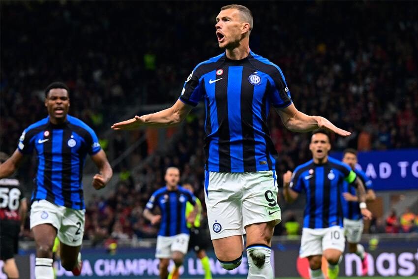 Inter venció al Milan en el clásico y puso un pie en la final de la Champions League