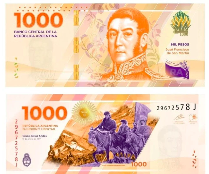 Lanzarán un billete de $1000 con diseño renovado