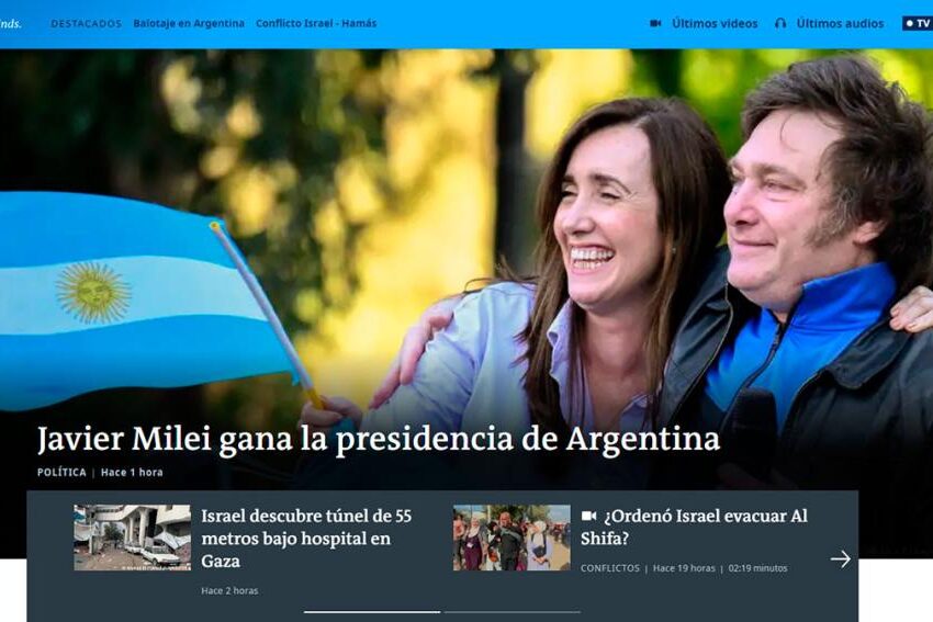 Así reflejaron diferentes medios del mundo el triunfo de Javier Milei