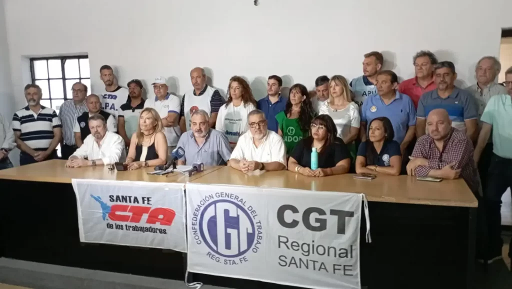 Santa Fe ratificó su participación en el paro general de la CGT