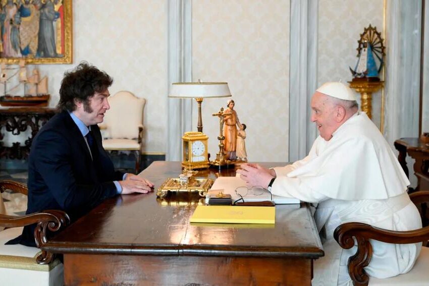 Javier Milei y Francisco estuvieron reunidos durante una hora en el Vaticano