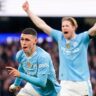 El City de Julián Álvarez festejó ante el United en el clásico de Manchester y sigue prendido