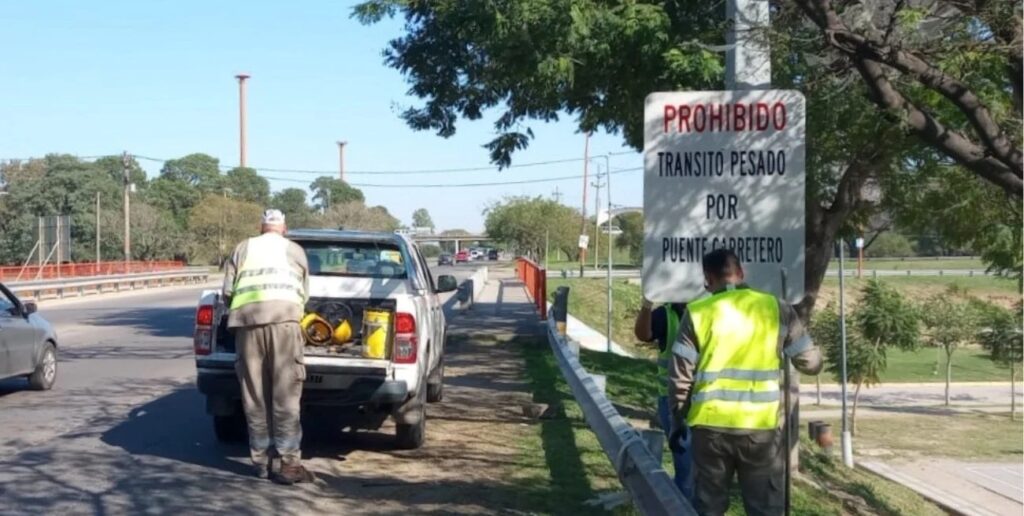 Vialidad Nacional inicia trabajos de reparación en el Puente Carretero