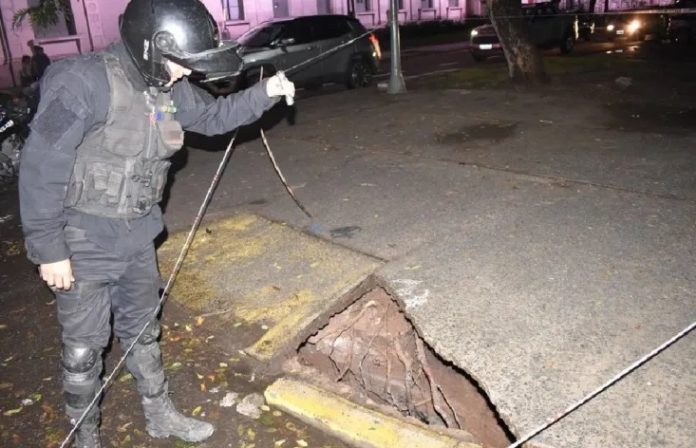 Apareció un nuevo socavón en Boulevard y 9 de julio