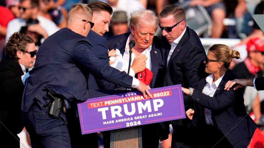 Video: Donald Trump fue herido en un tiroteo durante un acto de campaña en Pensilvania