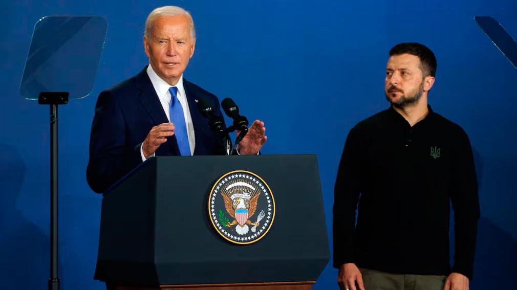 Otro furcio de Biden: presentó a Zelenski como Putin en la ceremonia de la OTAN