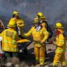 Brigadistas santafesinos ya trabajan combatiendo el fuego en Córdoba