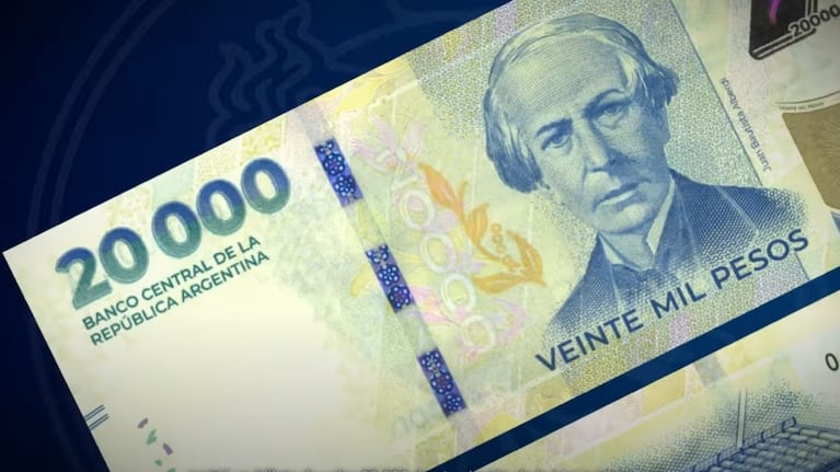 Comenzó a circular el billete de 20.000 pesos