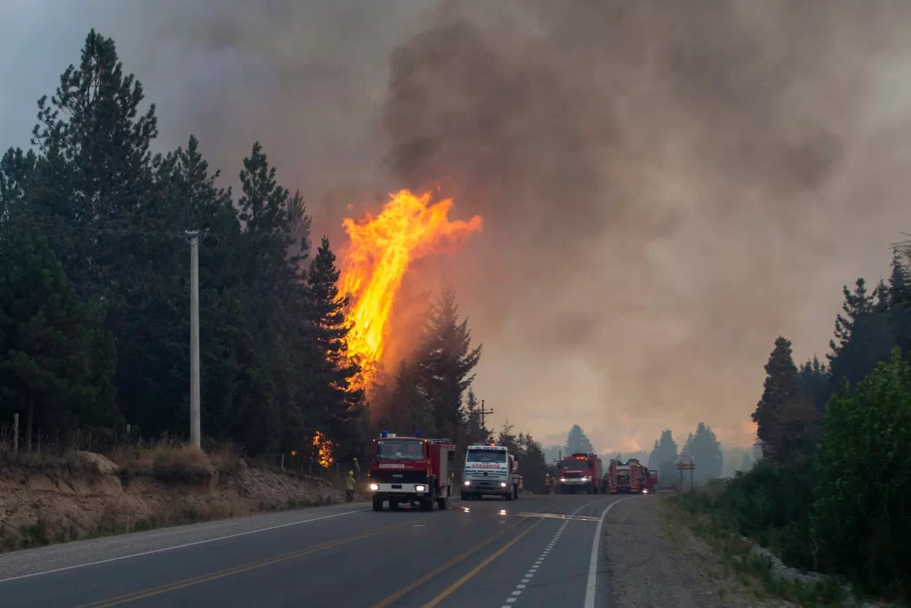 Arrasador incendio en El Bolsón